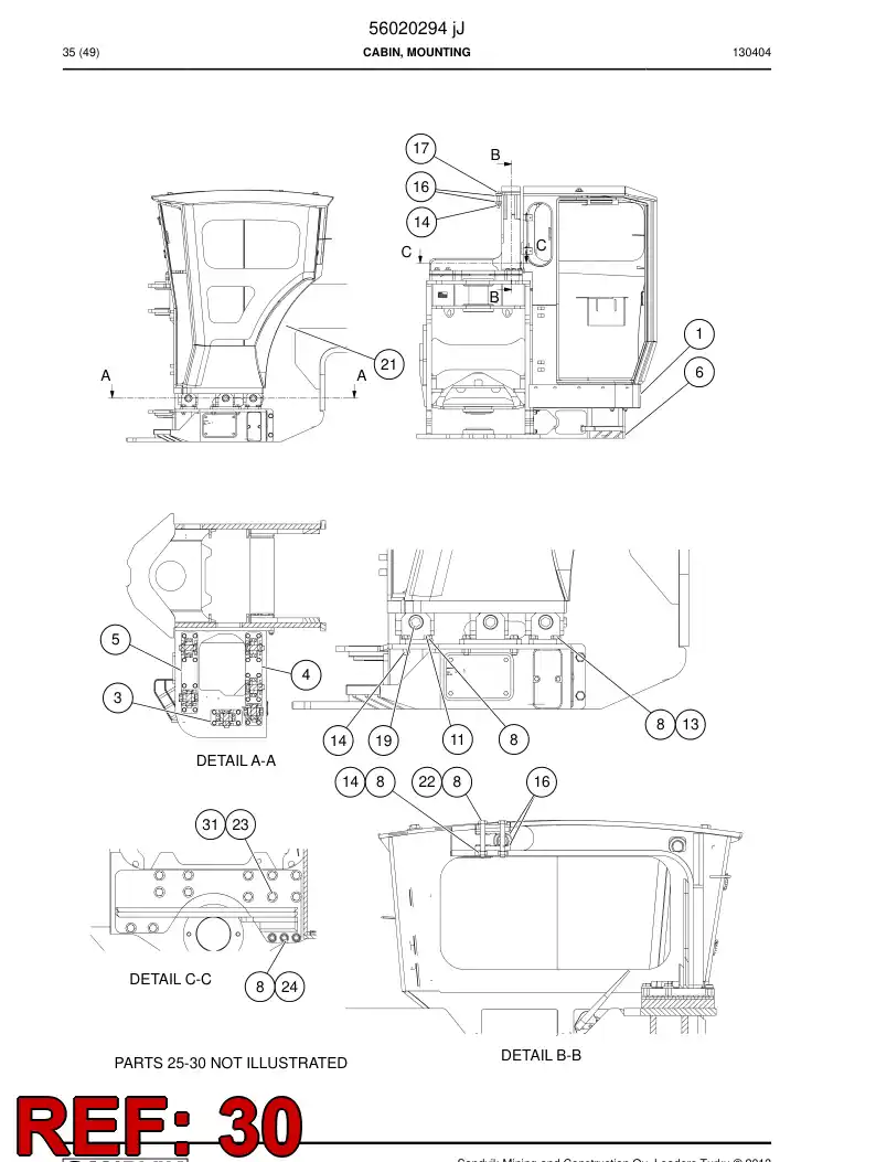 56023805 560 238 05 Extension plate - Sandvik Technical Drawing