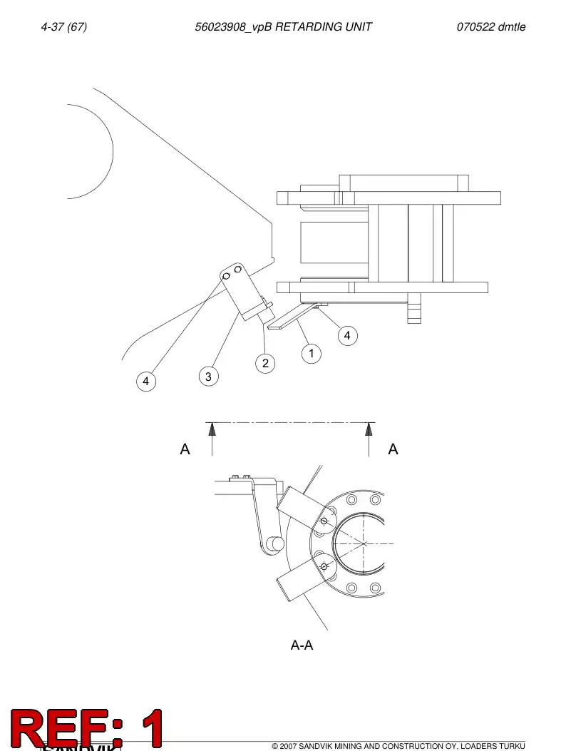 56023920 560 239 20 Plate - Sandvik Technical Drawing