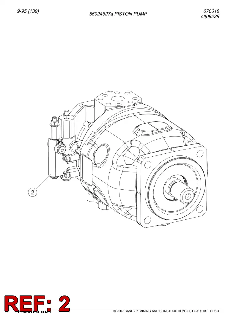 56023923 560 239 23 Adjuster - Sandvik Technical Drawing