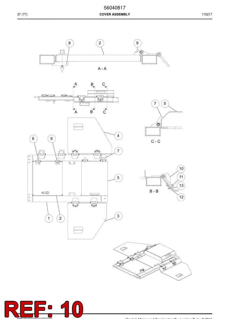 56023981 560 239 81 Plate - Sandvik Technical Drawing