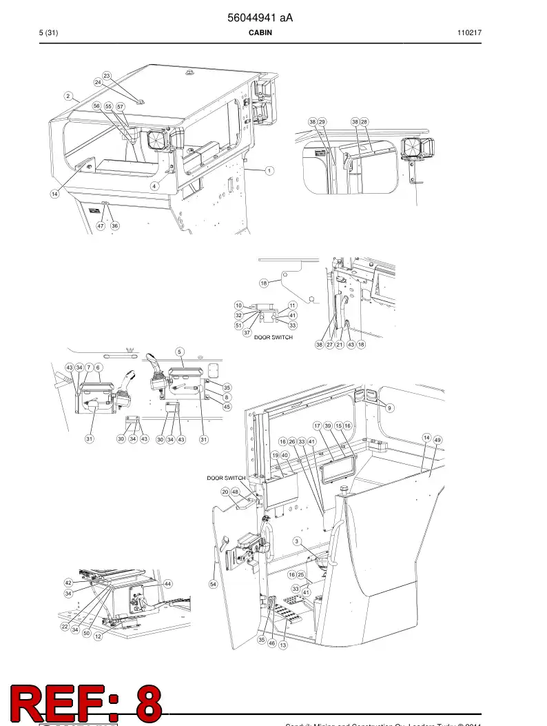 56024014 560 240 14 Plate - Sandvik Technical Drawing