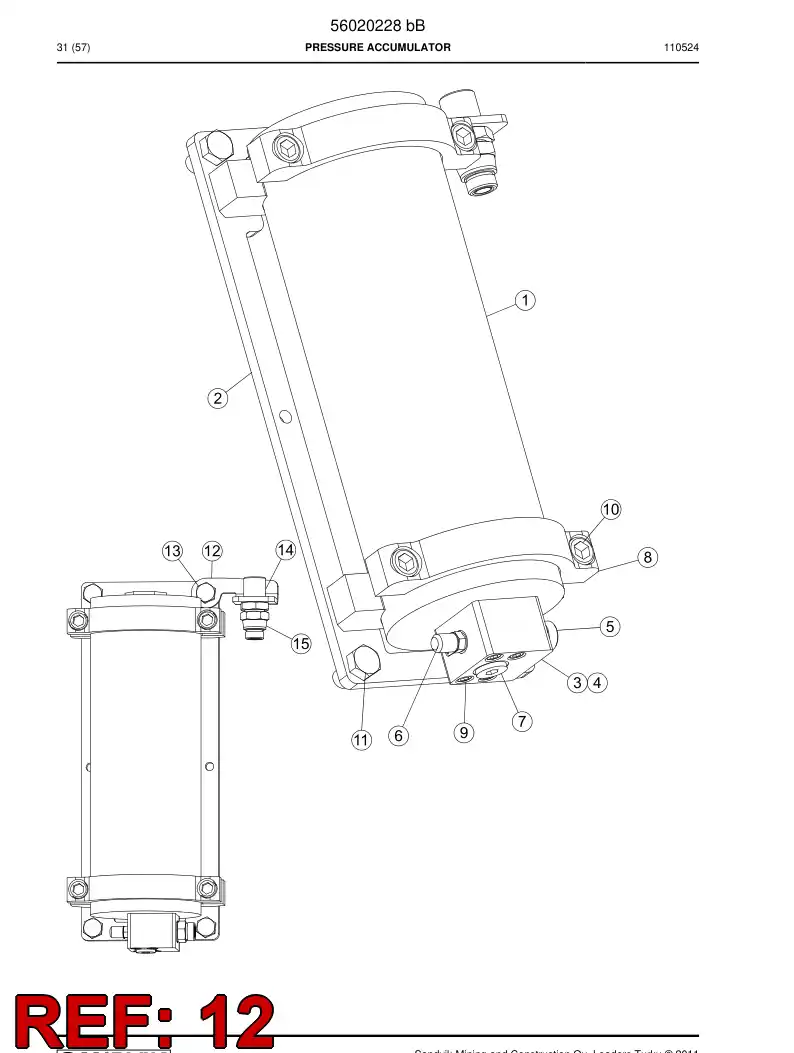 56024027 560 240 27 Fastener - Sandvik Technical Drawing