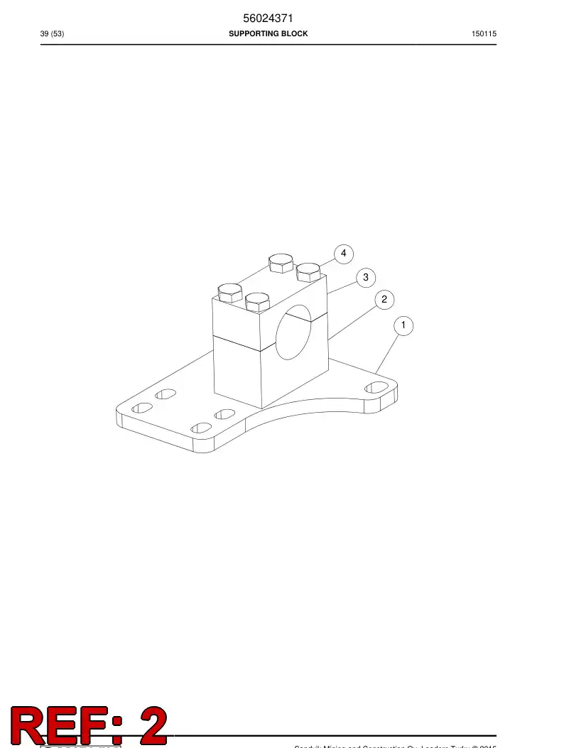 56024453 560 244 53 Plate - Sandvik Technical Drawing