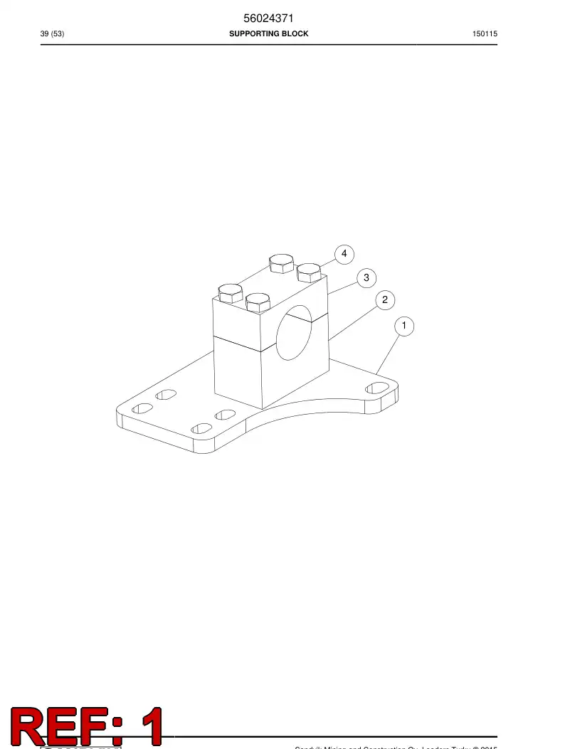 56024454 560 244 54 Plate - Sandvik Technical Drawing