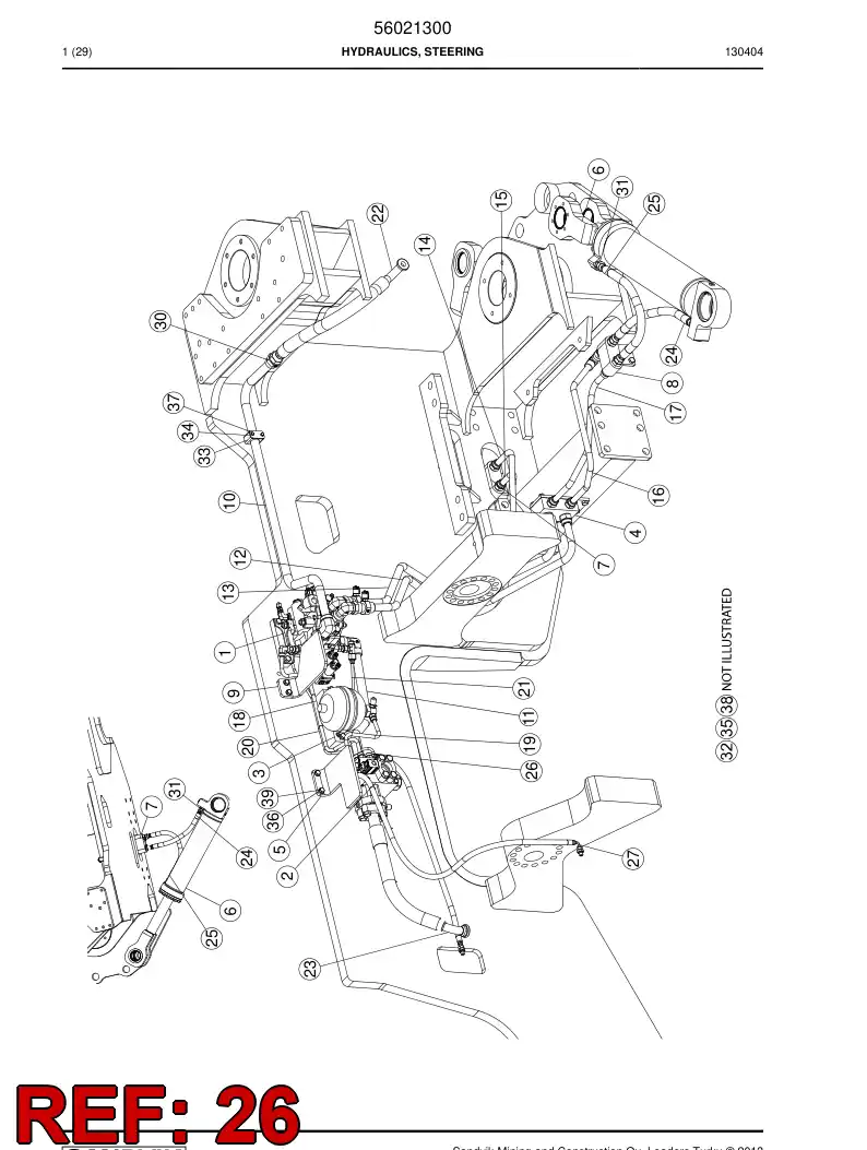 56024480 560 244 80 Hose, Hydraulic - Sandvik Technical Drawing