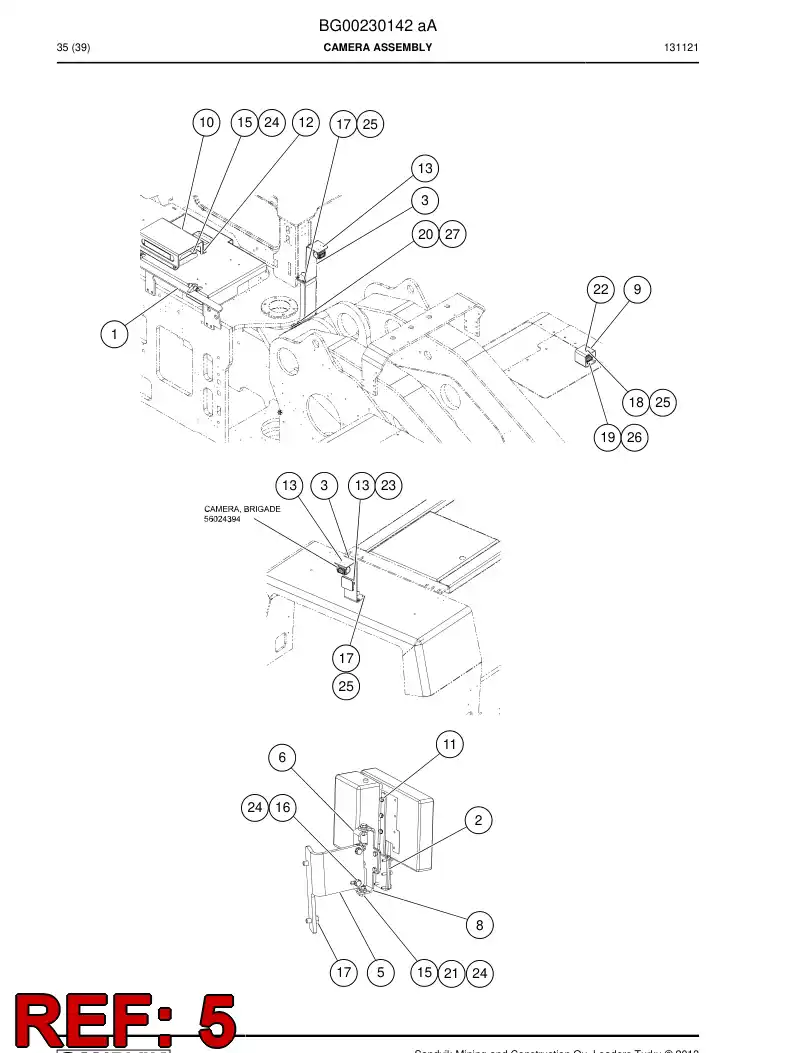 56024565 560 245 65 Plate, Mounting - Sandvik Technical Drawing