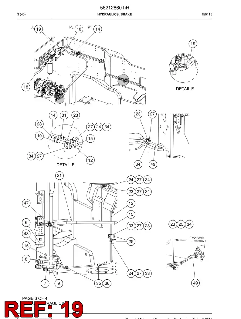 56024674 560 246 74 Hydraulic hose - Sandvik Technical Drawing