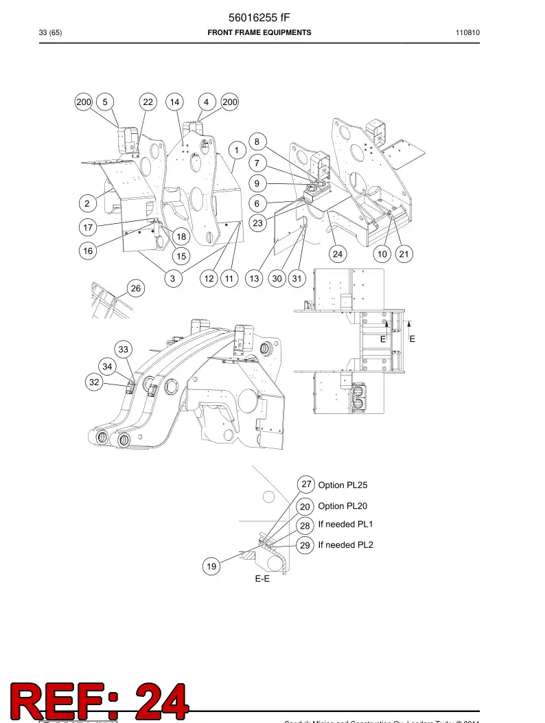 56024800 560 248 00 Plate - Sandvik Technical Drawing
