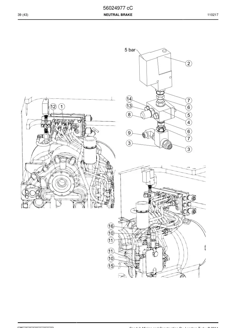 56024977c 560 249 77c NEUTRAL BRAKE - Sandvik Technical Drawing