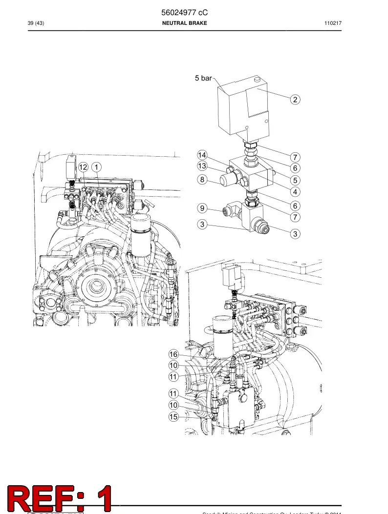 56025001 560 250 01 Plate, Mounting - Sandvik Technical Drawing