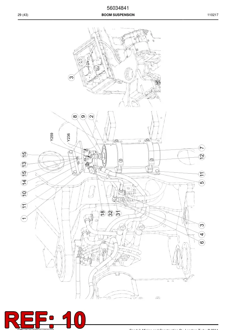 56025239 560 252 39 Mounting bracket - Sandvik Technical Drawing