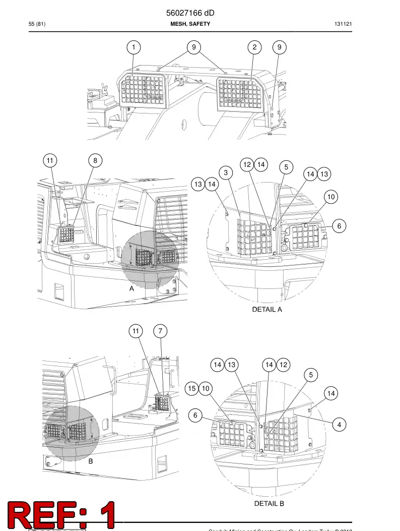 56025283 560 252 83 Mesh, Safety - Sandvik Technical Drawing