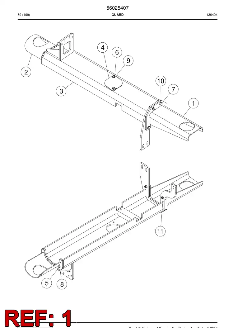 56025399 560 253 99 Guard - Sandvik Technical Drawing