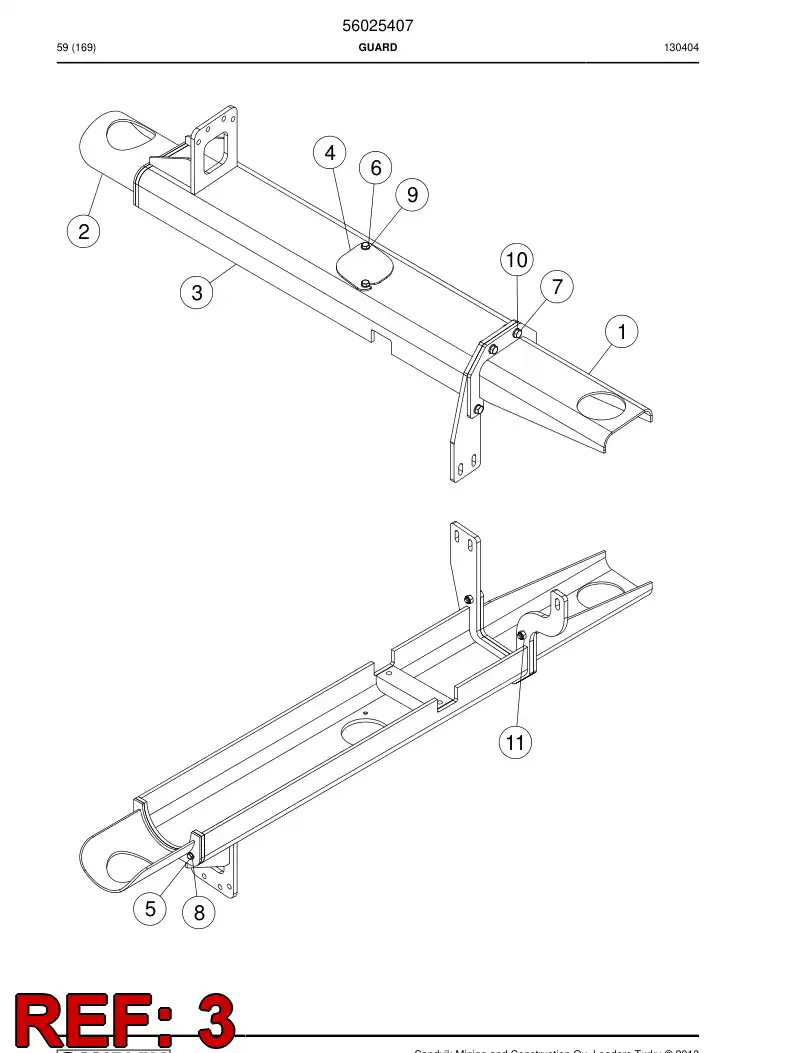 56025402 560 254 02 Guard - Sandvik Technical Drawing