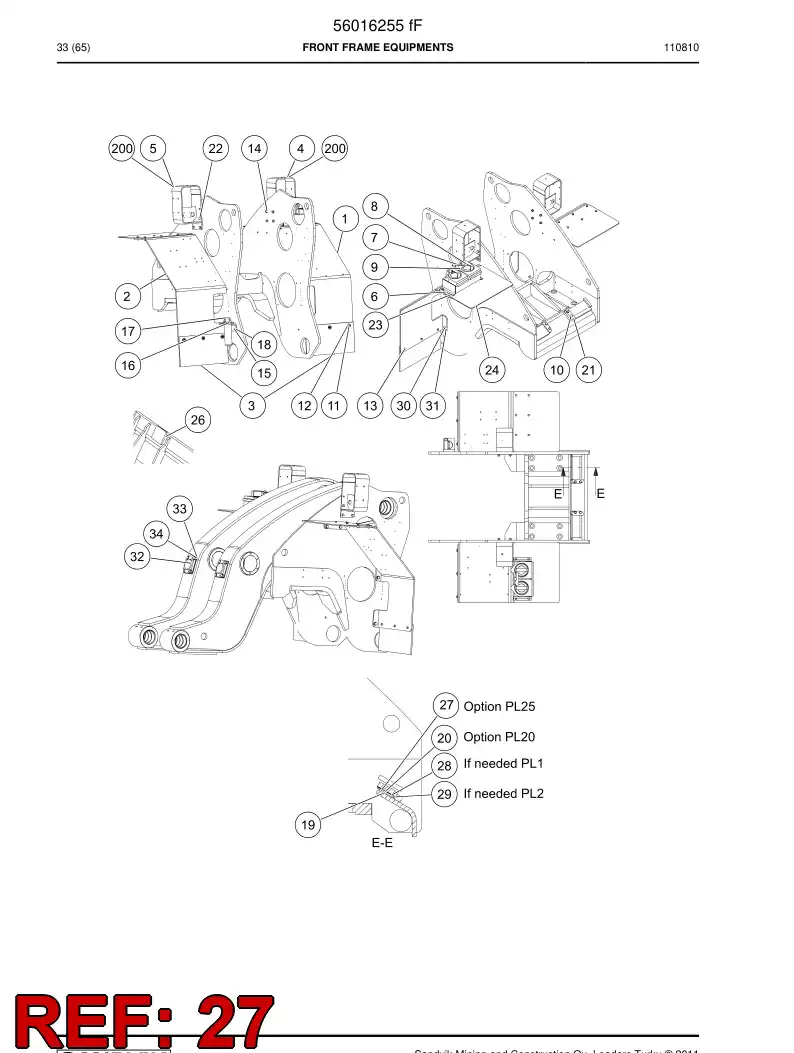 56025448 560 254 48 Plate - Sandvik Technical Drawing