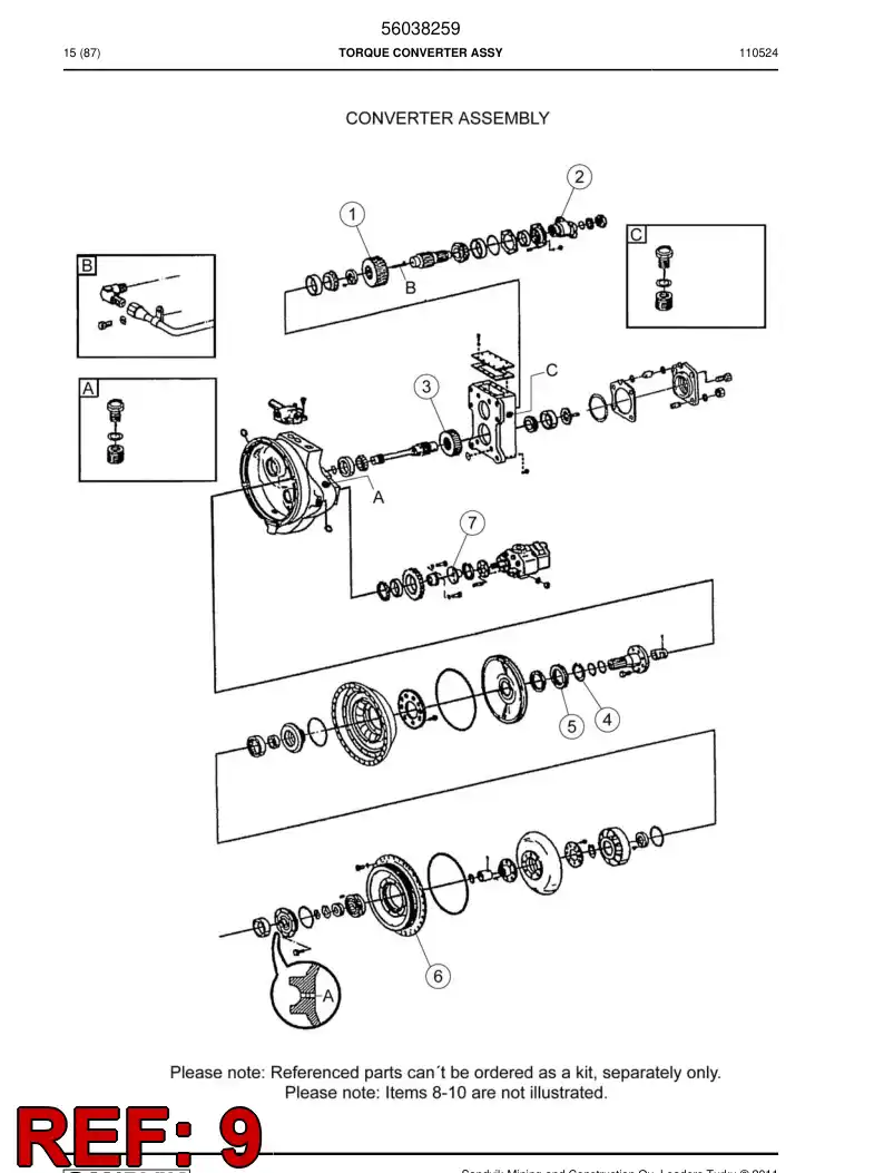 56025478 560 254 78 Sensor - Sandvik Technical Drawing