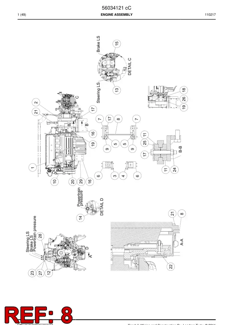 56025524 560 255 24 Ring fastener - Sandvik Technical Drawing