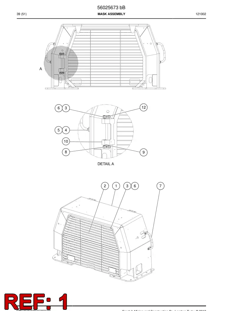 56025535 560 255 35 Mask - Sandvik Technical Drawing
