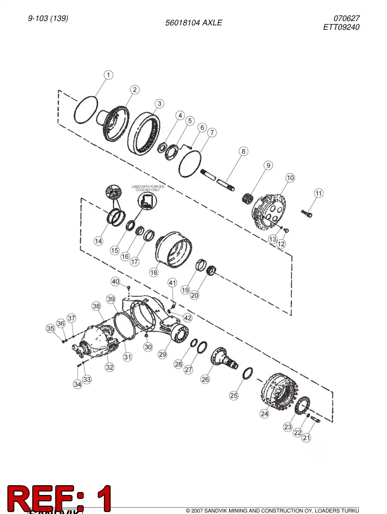 56025543 560 255 43 Lock ring - Sandvik Technical Drawing
