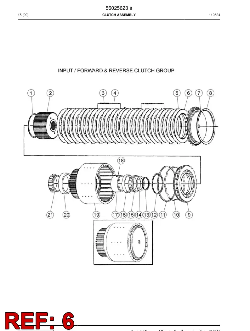 56025587 560 255 87 Clutch disc - Sandvik Technical Drawing