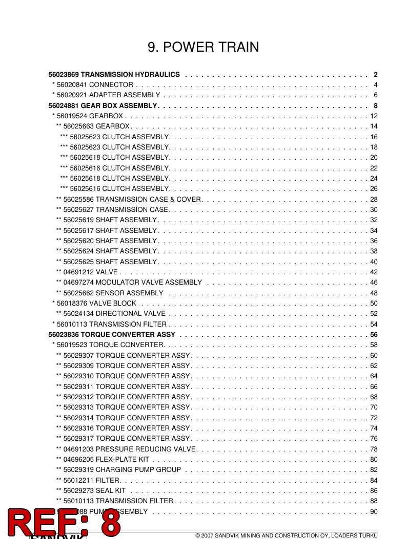 56025625 560 256 25 SHAFT ASSEMBLY - Sandvik Technical Drawing