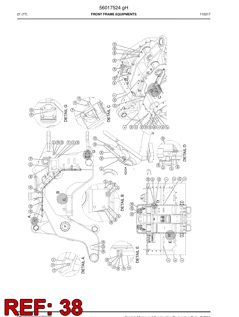 56025766 560 257 66 Plate - Sandvik Technical Drawing