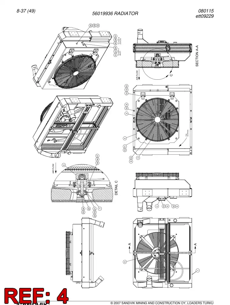 56025924 560 259 24 Ring - Sandvik Technical Drawing