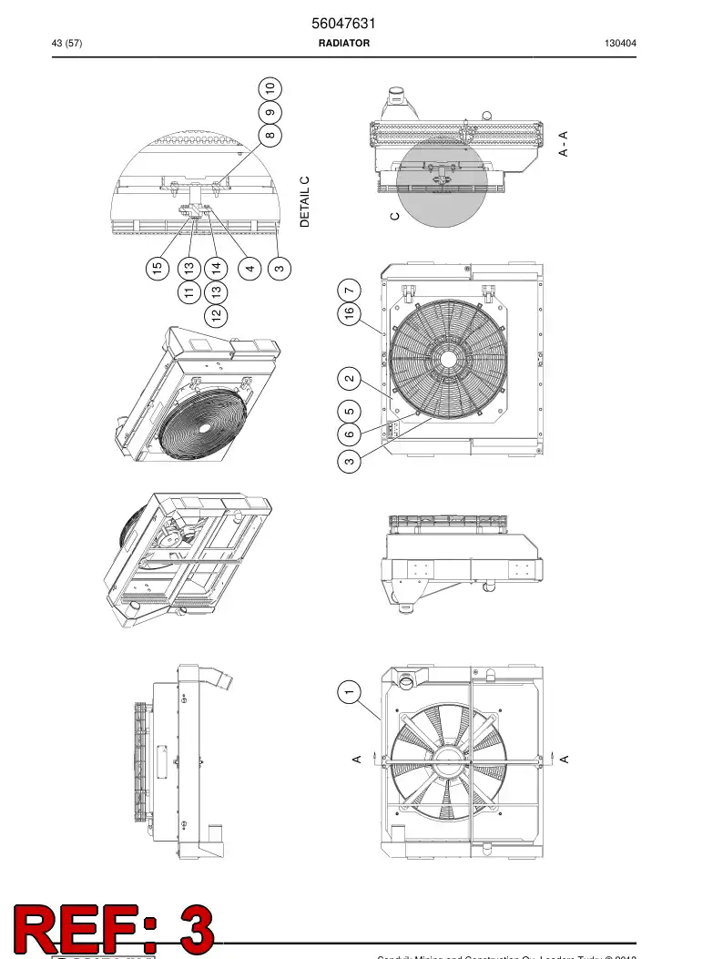 56025925 560 259 25 Guard, Fan - Sandvik Technical Drawing