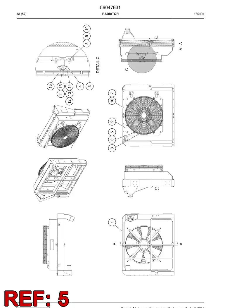 56025927 560 259 27 Fan - Sandvik Technical Drawing
