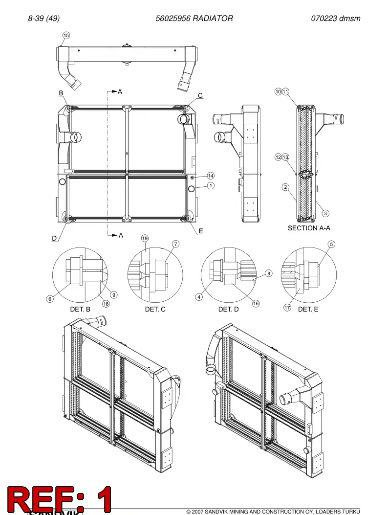 56025945 560 259 45 Body - Sandvik Technical Drawing
