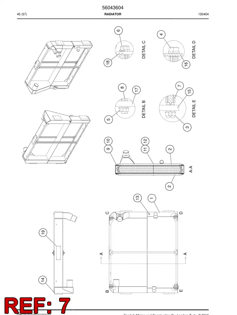 56025948 560 259 48 Cooling tube - Sandvik Technical Drawing