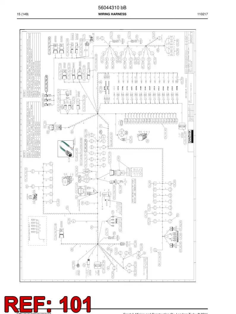 56026242 560 262 42 Connector - Sandvik Technical Drawing
