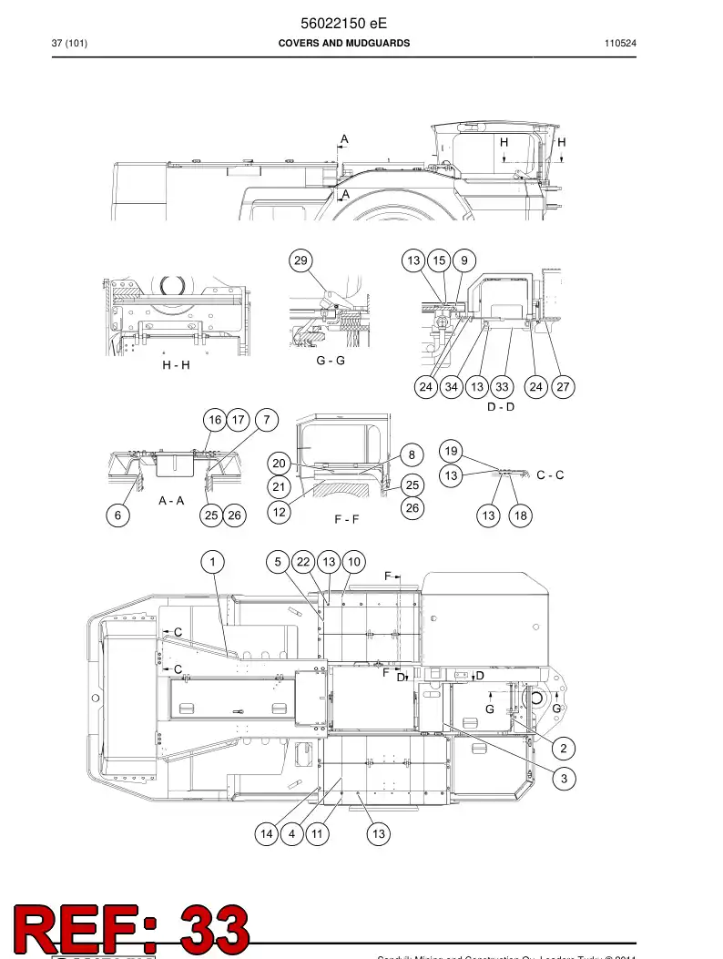 56026259 560 262 59 Plate - Sandvik Technical Drawing