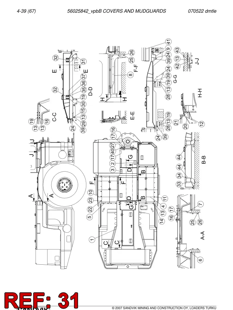 56026336 560 263 36 Welding assembly - Sandvik Technical Drawing