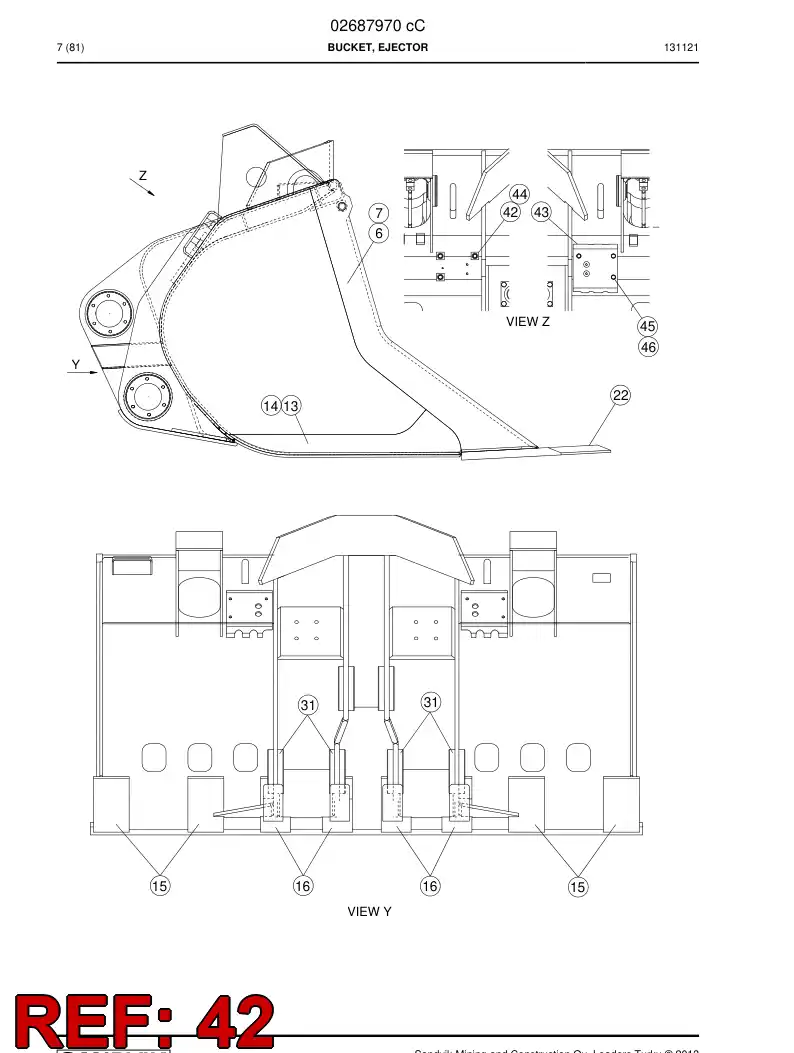 56026467 560 264 67 Clip - Sandvik Technical Drawing