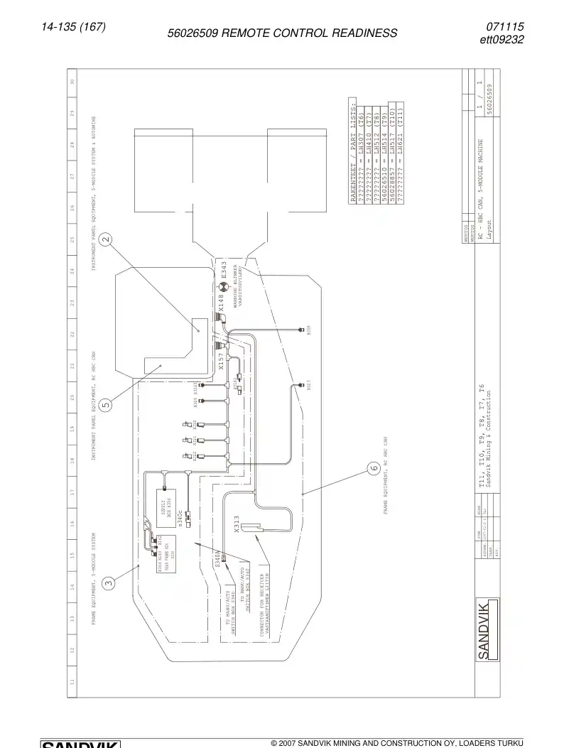 56026510 560 265 10 Remote control readiness - Sandvik Technical Drawing