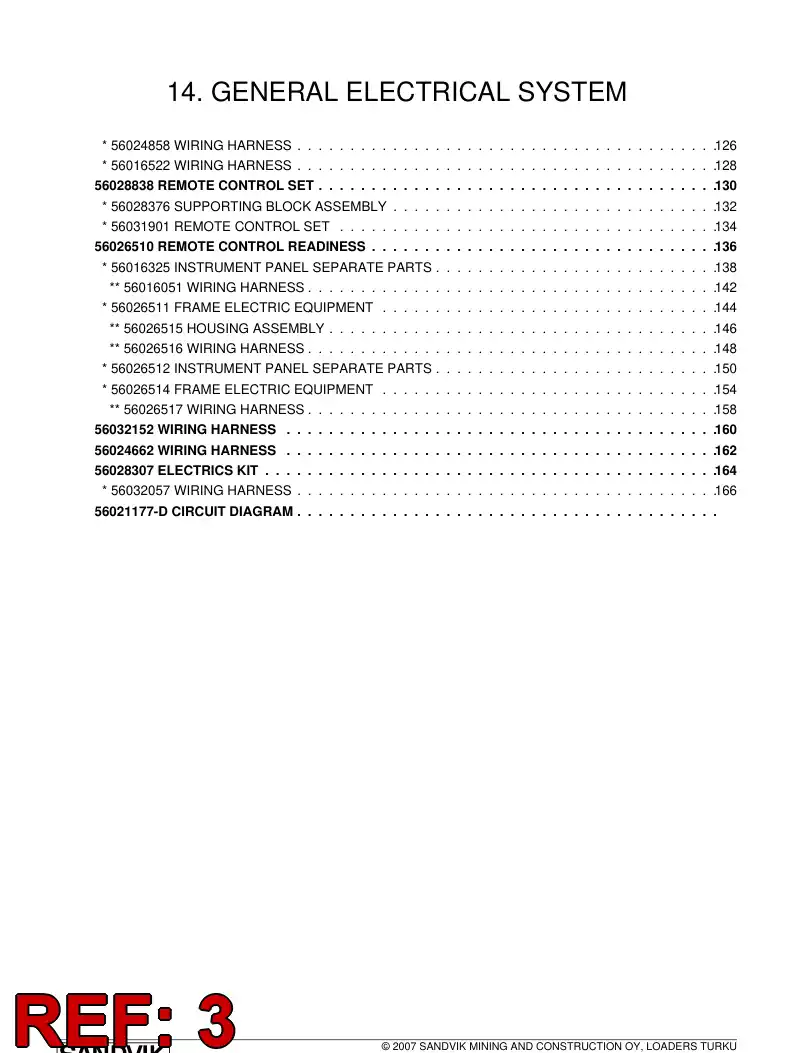 56026511 560 265 11 FRAME ELECTRIC EQUIPMENT - Sandvik Technical Drawing