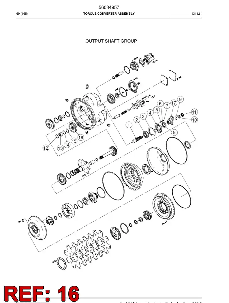 56026566 560 265 66 Gear - Sandvik Technical Drawing