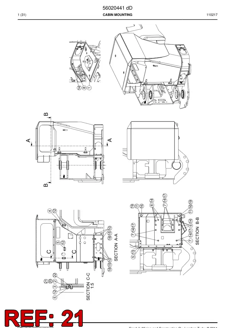 56026575 560 265 75 Plate - Sandvik Technical Drawing