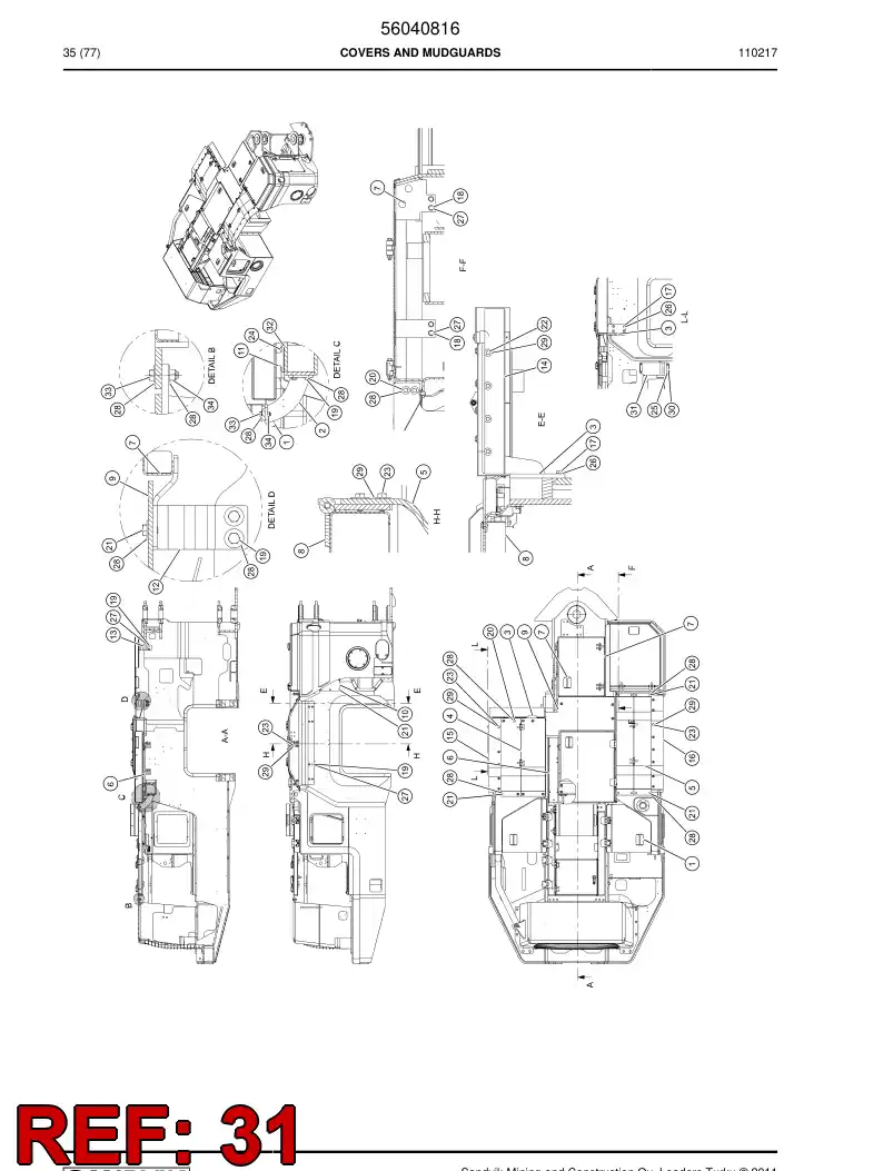56026864 560 268 64 Guard - Sandvik Technical Drawing
