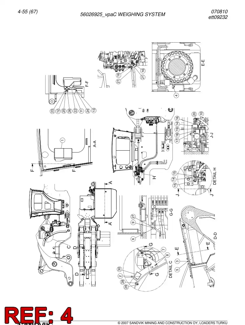 56026967 560 269 67 Supporting block - Sandvik Technical Drawing