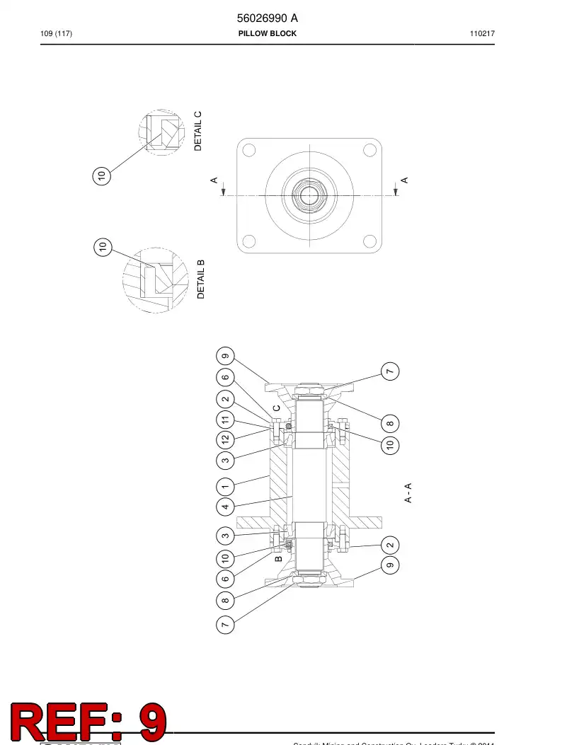 56026985 560 269 85 Flange - Sandvik Technical Drawing