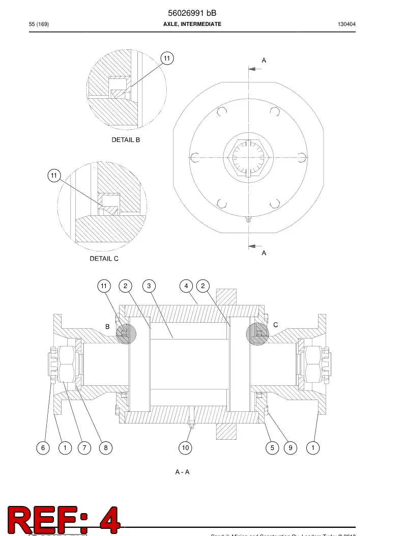 56027052 560 270 52 Housing, Bearing - Sandvik Technical Drawing