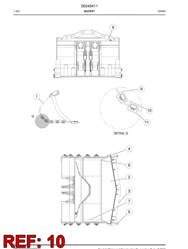 56027084 560 270 84 Plate - Sandvik Technical Drawing