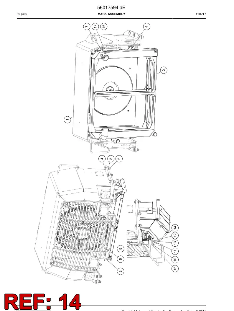 56027165 560 271 65 Latch - Sandvik Technical Drawing