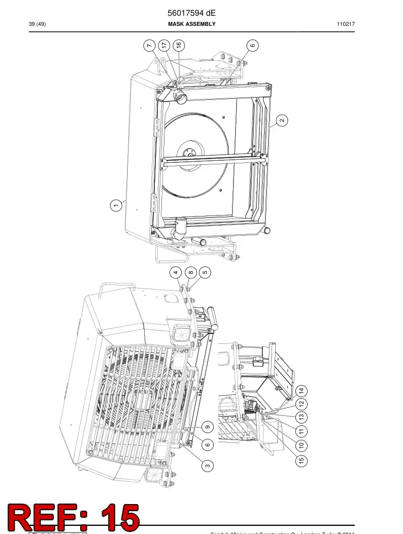 56027205 560 272 05 Hinge - Sandvik Technical Drawing