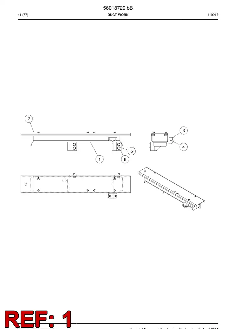 56027232 560 272 32 Duct, Wiring - Sandvik Technical Drawing