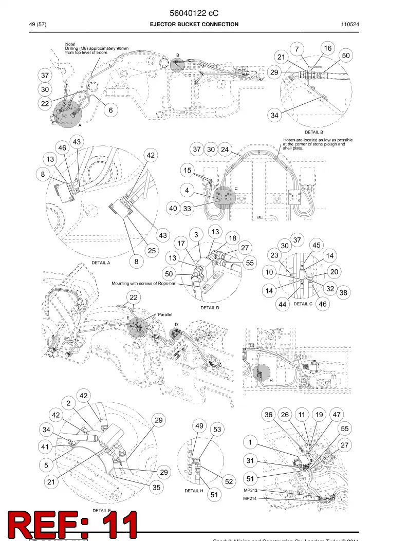 56027242 560 272 42 Flange - Sandvik Technical Drawing