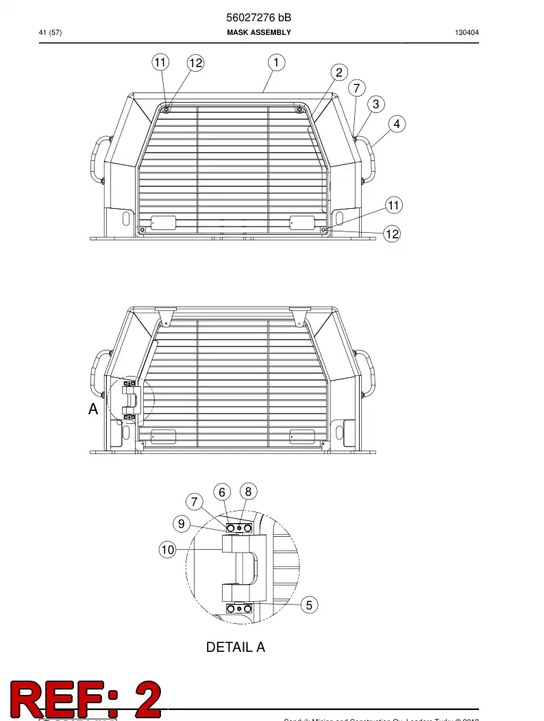 56027270 560 272 70 Grate - Sandvik Technical Drawing