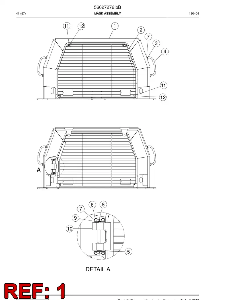 56027271 560 272 71 Mask - Sandvik Technical Drawing
